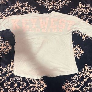 Key West Florida Graphic Long-Sleeve Tee - Light Pink